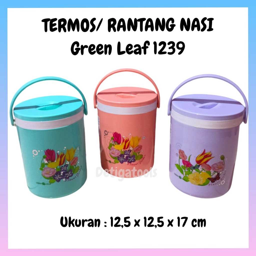 GREEN LEAF 1239 THERMOS NASI / RANTANG NASI / THERMOS ES BATU / RANTANG MINI KECIL