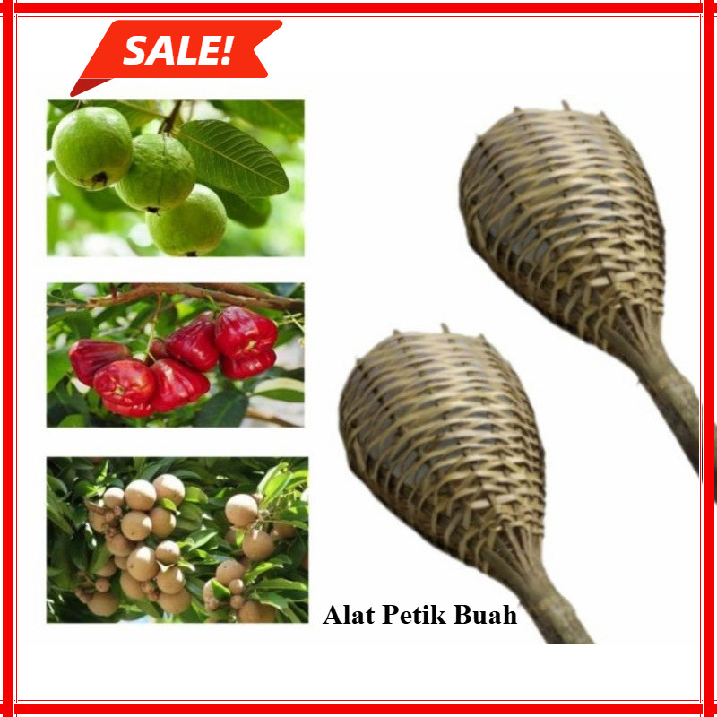 Alat Pemetik Buah Alat Bantu Petik Buah Bahan Bambu Brongsong Bambu Bentuk Sarang Burung