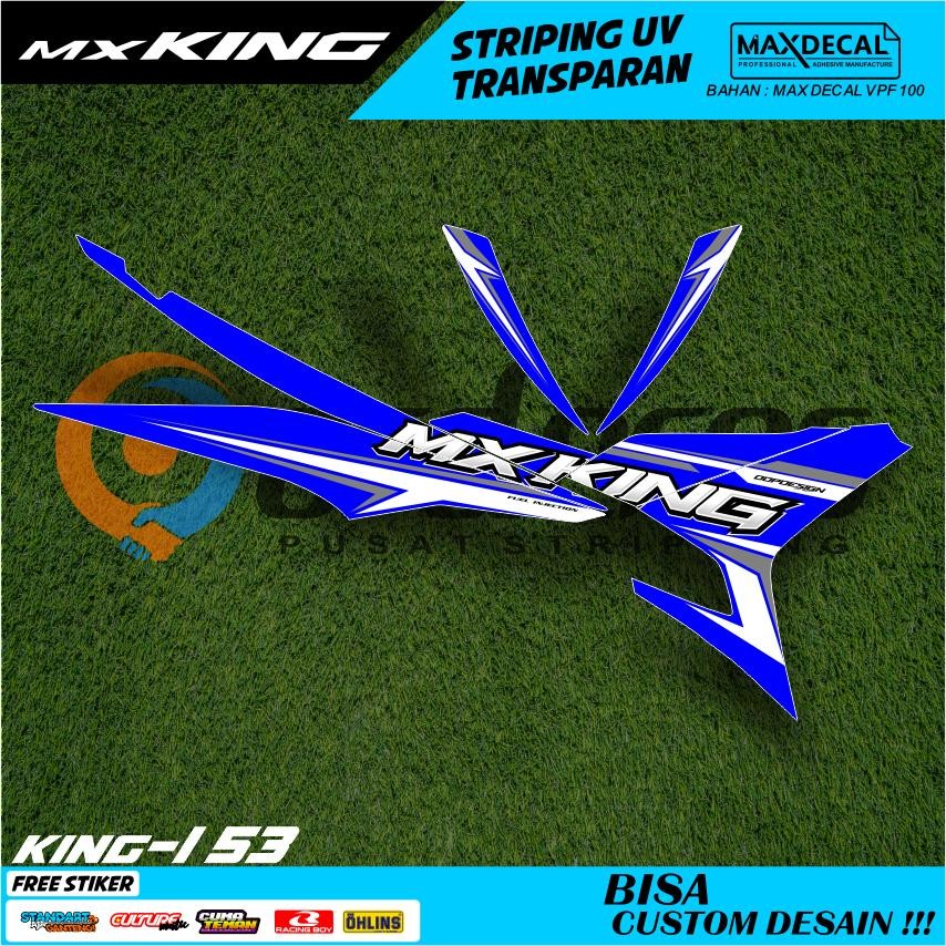 Striping Transparan mx king 150 Sticker Transparan Costume UV Premium Maxdecal Motif Terbaru warna P