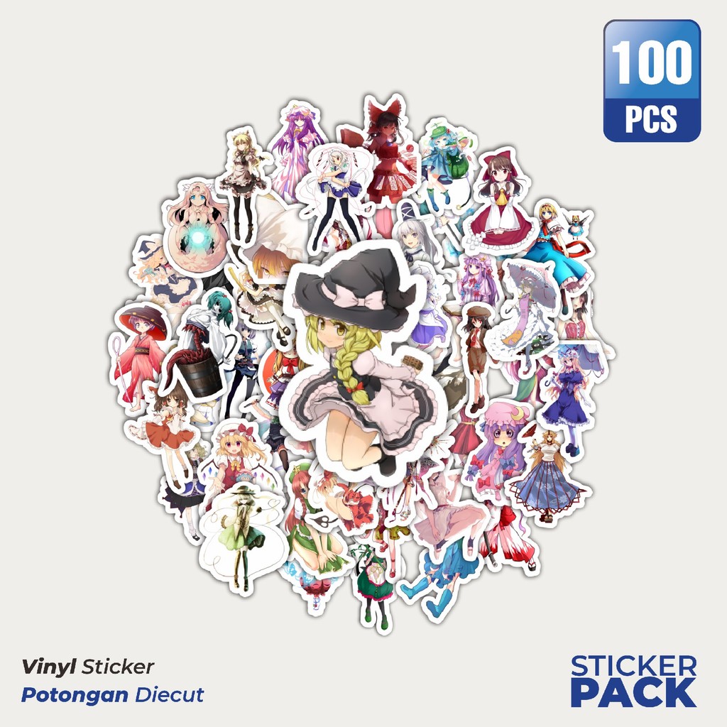 

Super Hemat! 100 PCS Stiker Game Series Touhou Project Karakter Mix 1 Waterproof Aesthetic- Untuk Laptop, Motor, dan Helm - Paper Stationery Pack