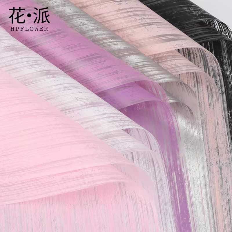 

Ivypaper - Flower Wrapping Stripe / Kertas Bunga Cellophane Motif Garis Paper Marble 1Lembar