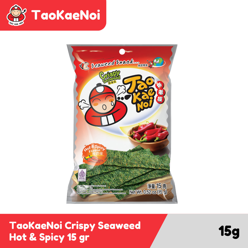 

Tao Kae Noi Crispy Seaweed Hot & Spicy Flavour 15 Gr - Free Gimmick