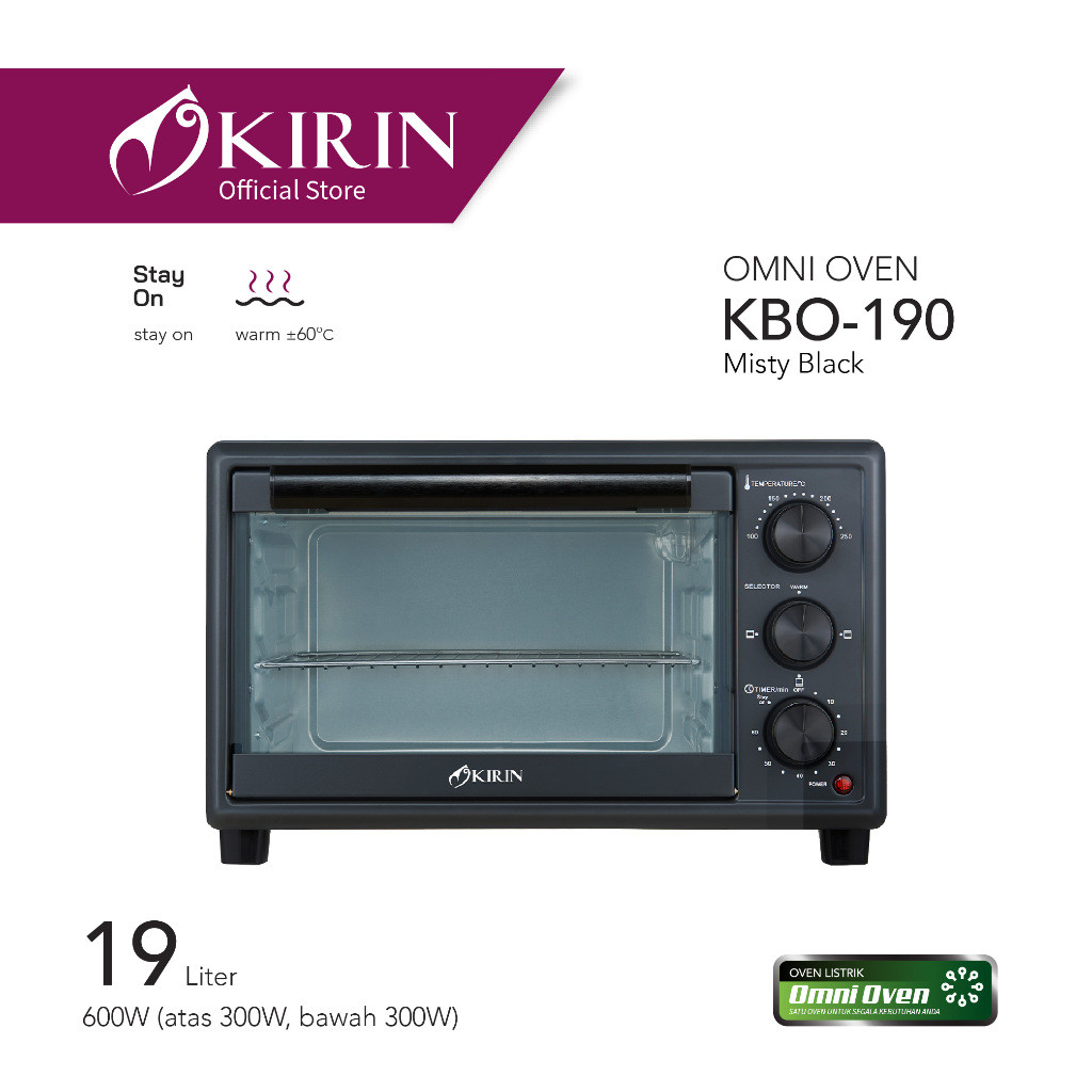 Oven KIRIN Low Watt KBO 190LW - Omni Oven KBO190 KBO-190LW