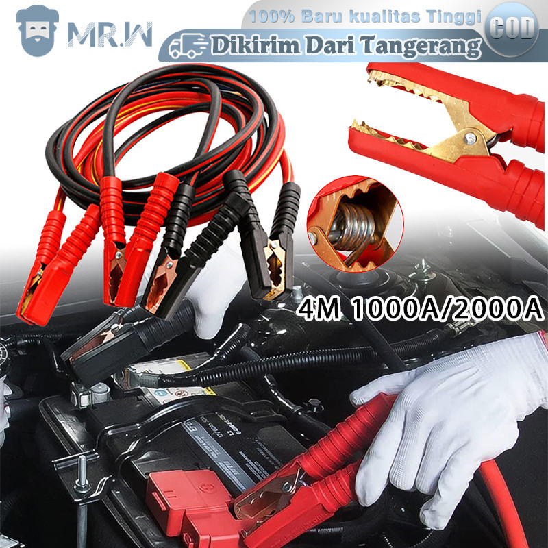 4 Meter Kabel Setrum Aki Mobil 1000a/2000a Kabel Jamper Aki Kabel Jamper Aki Mobil Kabel Jumper Aki 