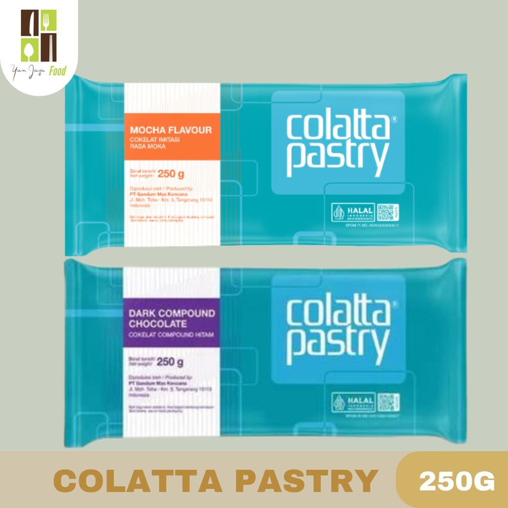 

Colatta Pastry Kemasan 250g / Coklat Imitasi Rasa Mocha / Moka / Dark Coumpound Coklat Batang / Cokelat Compound