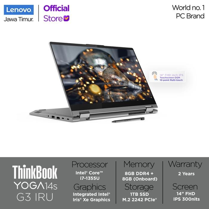 ThinkBook 14s Yoga 45ID Core i7 1355U 16GB 1TB Intel Iris Xe Graphics