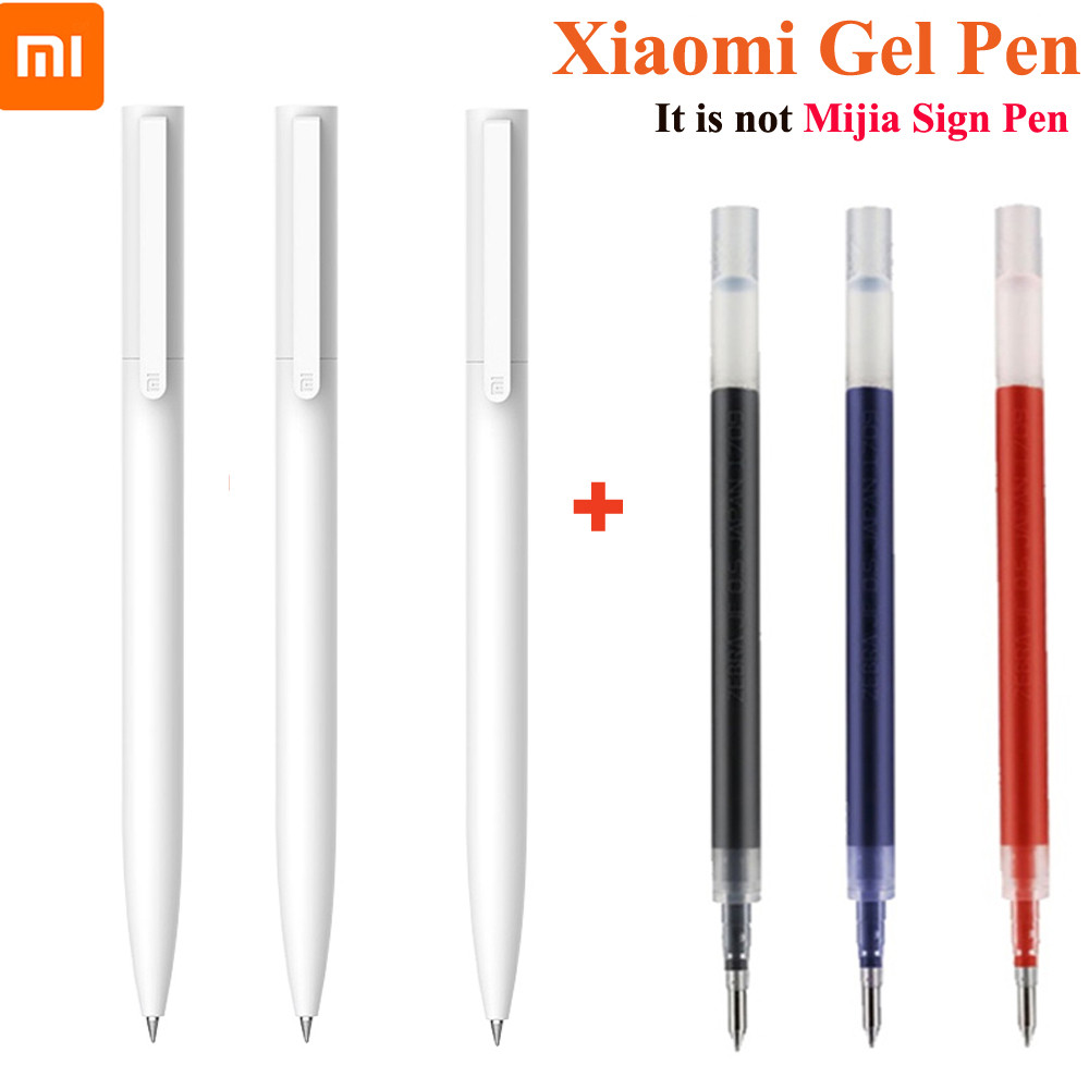 

Xiaomi Mijia Gel Pen MI Pen 9.5mm Signing Pen PREMEC Smooth Switzerland Refill MiKuni Japan Ink (Black/Blue) Ballpoint Pen