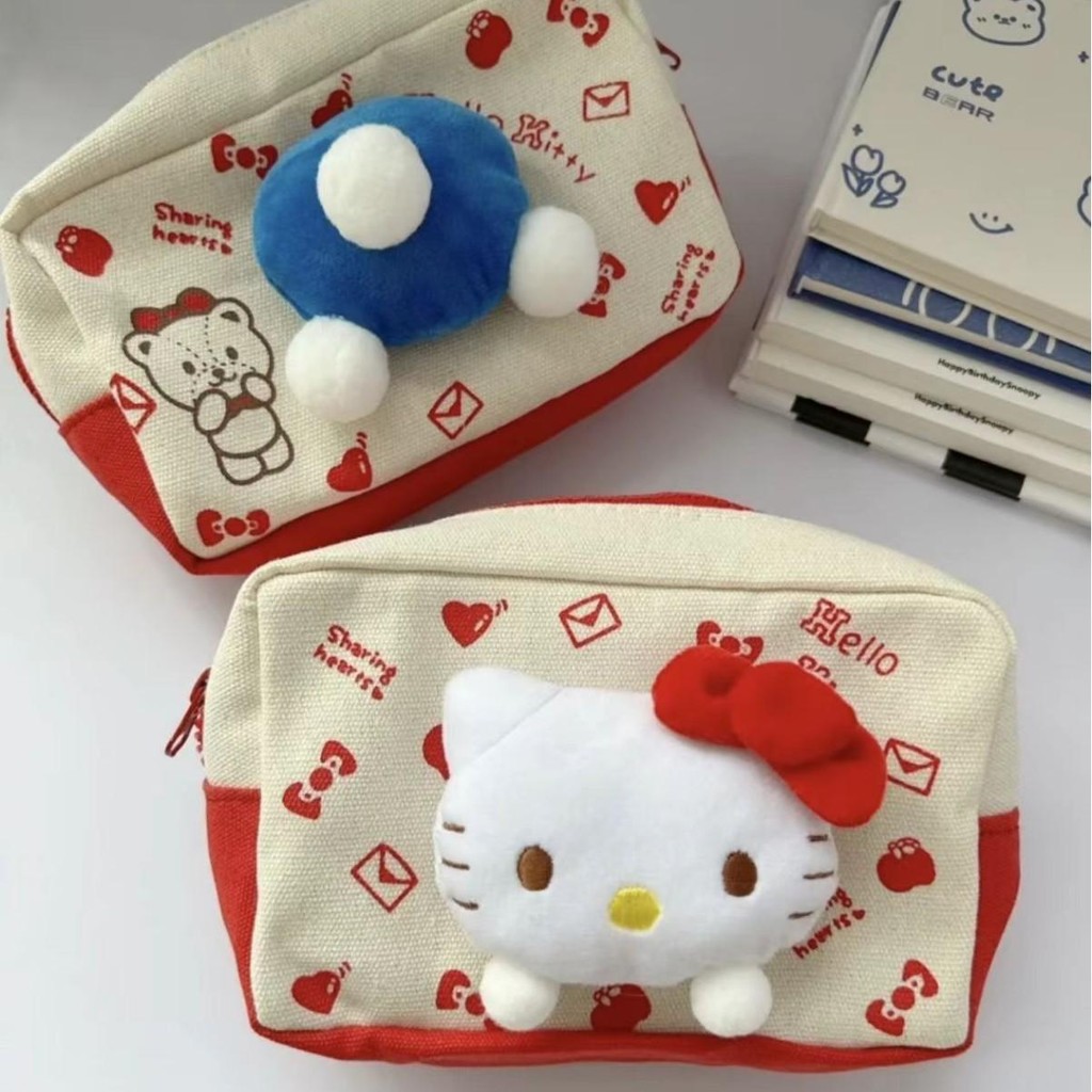

Kotak Pensil Pouch Bag Tempat Pensil Boneka HELLO KITTY PEEK-A-BOO! Tempat Penyimpanan Lucu