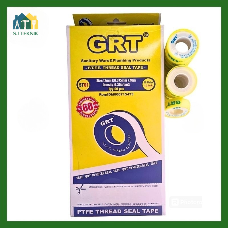 Seal Tape TBA SealTape TBA GRT Siltep Selotip PTFE Solatip Kig Full 10 meter - (SJT)