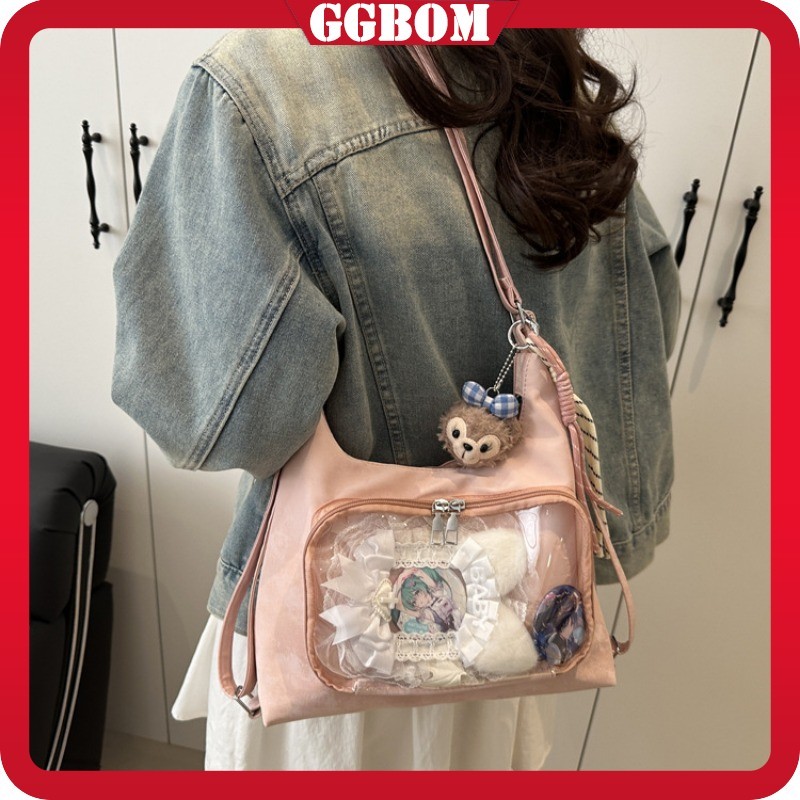 Ita Bag Tas Selempang Transparan Kpop/Tas Pvc Transparant Konser/Jepang Anime Itabag