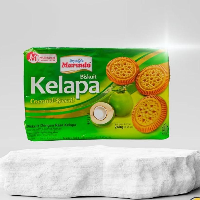 

PER PACK MARINDO COCONUT COOKIES 240GR / KUKIS RASA KELAPA Snack OM