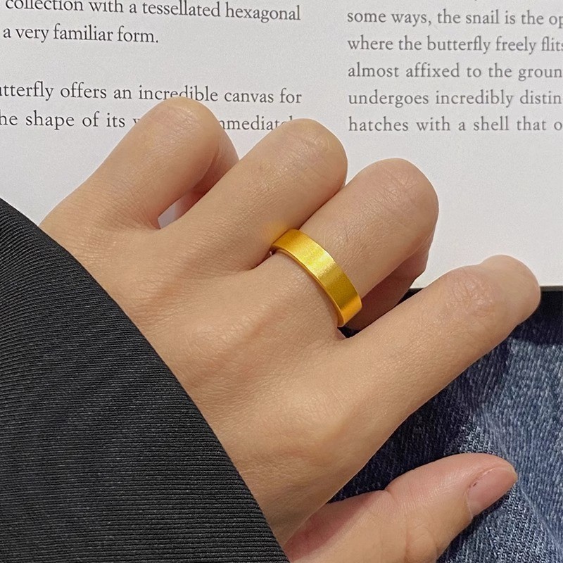 Cincin cincin polos kuno otentik, cincin baja titanium wanita, cincin warisan, cincin aman, cincin p
