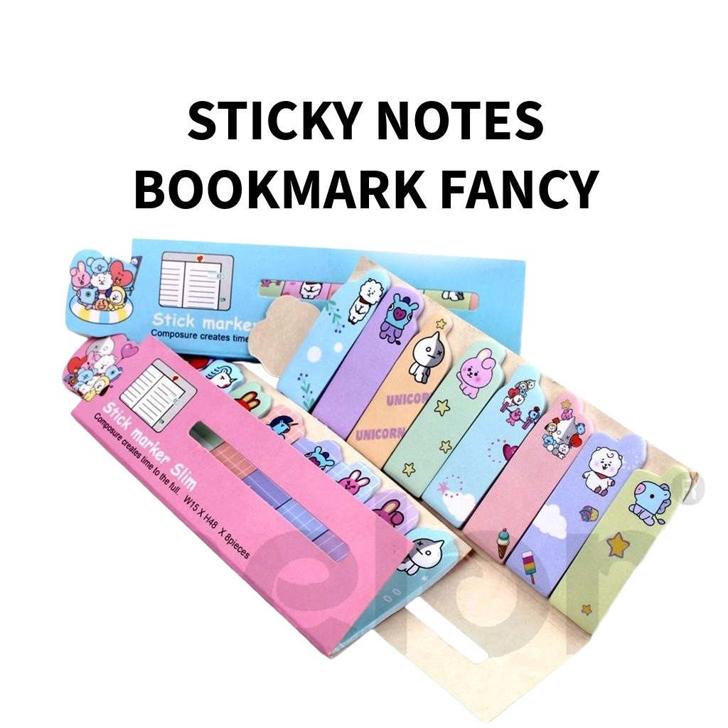 

♚1set Stick Notes Kertas Fancy Bt21 Unicorn / Sticky Notes♚