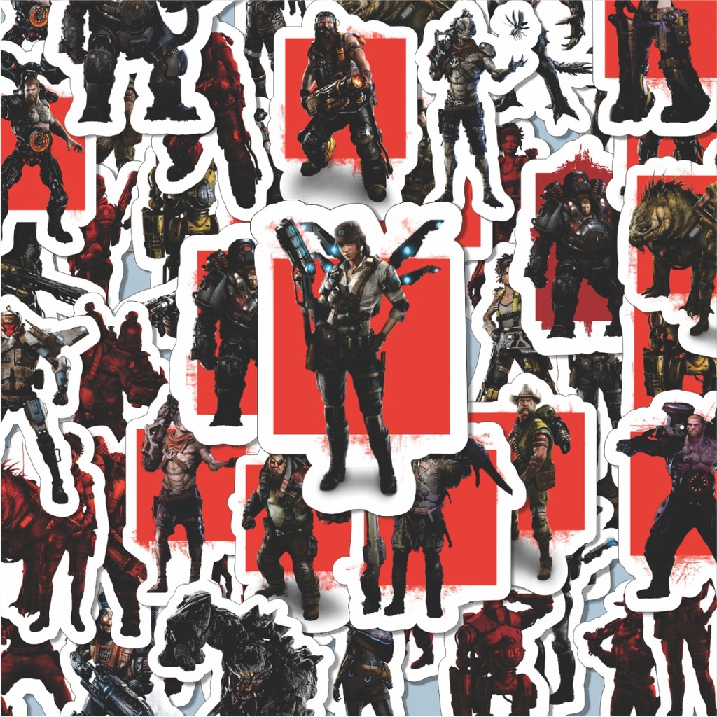 

100PCS Lucu Stiker Game Series Evolve Karakter Mix 1 Stiker Aesthetic Stiker Anti Air Stikers Berperekat Waterproof sticker decal buat Motor Helm Buku Journal Koper Casing HP Laptop Botol Minum Hadiah anak