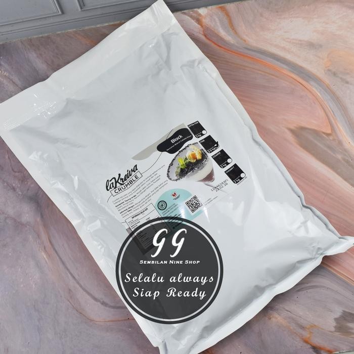 

PROMO! LA KREIVA BLACK COOKIE CRUMBLE 2.5 KG 2,5 KG Remahan Biskuit Cokelat Hitam CRUMB