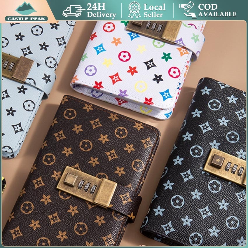 

Buku Tabungan Uang Tunai dengan Kunci Password - Dompet Koin PU Leather A6 Anti Maling, Organizer Keuangan & Logam Mulia