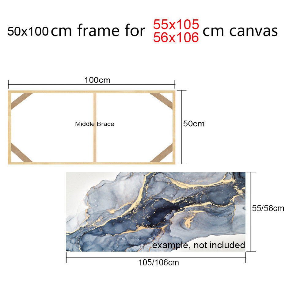 

50x100cm Canvas Frame Wooden Frames Wooden Photo Oil Painting Canvas Diamond Painting Frames Canvas Wood Wall Frame Home Decor