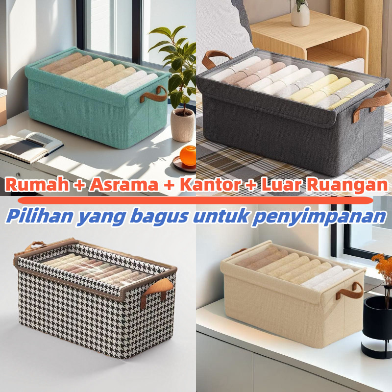 Storage box dengan Penutup - Box Mainan - Kontainer box Kosmetik - Container box Makanan Ringan - Or