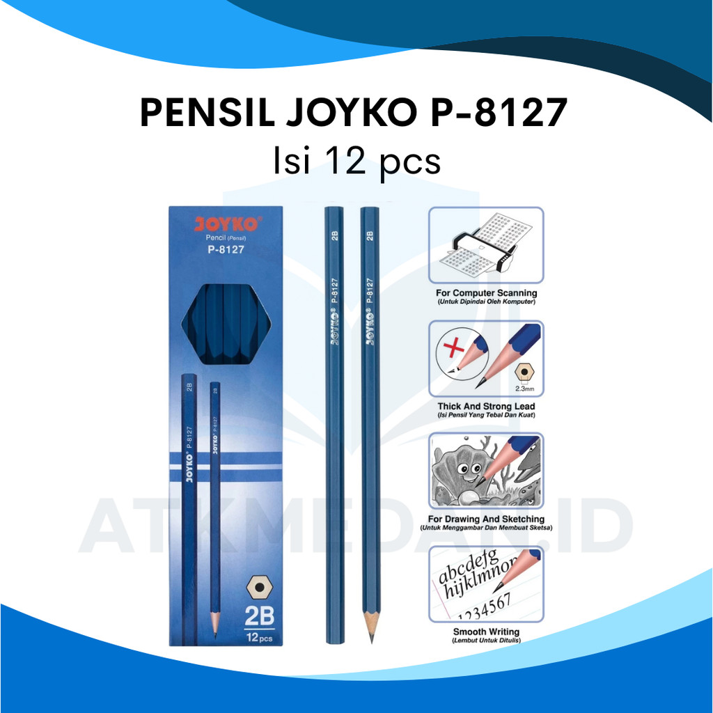 

PENSIL JOYKO 2B P-8127 1 BOX ISI 12 PCS