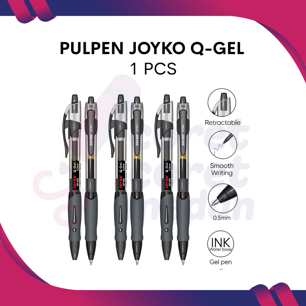 

PULPEN JOYKO CETEK Q-GEL GP-265 0.5MM TINTA HITAM PER PCS
