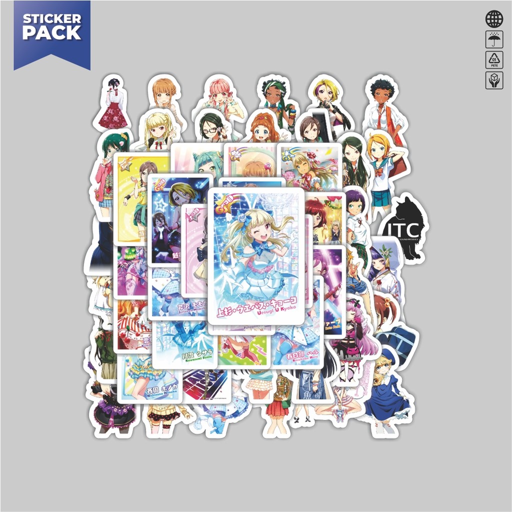

[100PCS]Stiker Pack Stiker Game Series Tokyo 7th Sisters Karakter Mix Aesthetic Vinyl Anti Air Dekorasi Sticker Laptop Buku Journal Koper Helm Casing HP Gitar Helm Skateboard