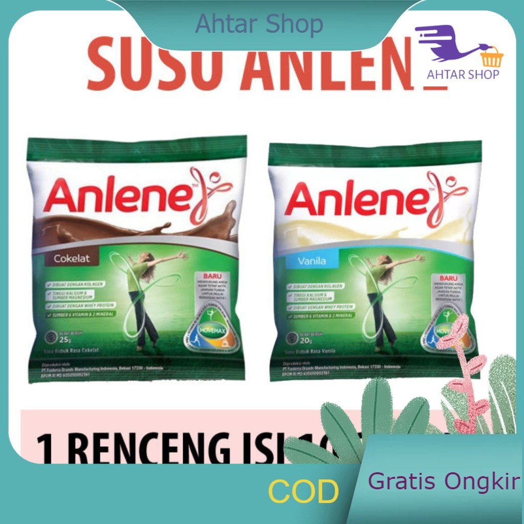 

Anlene Renceng Isi 10 Sachet Coklat Vanila Live