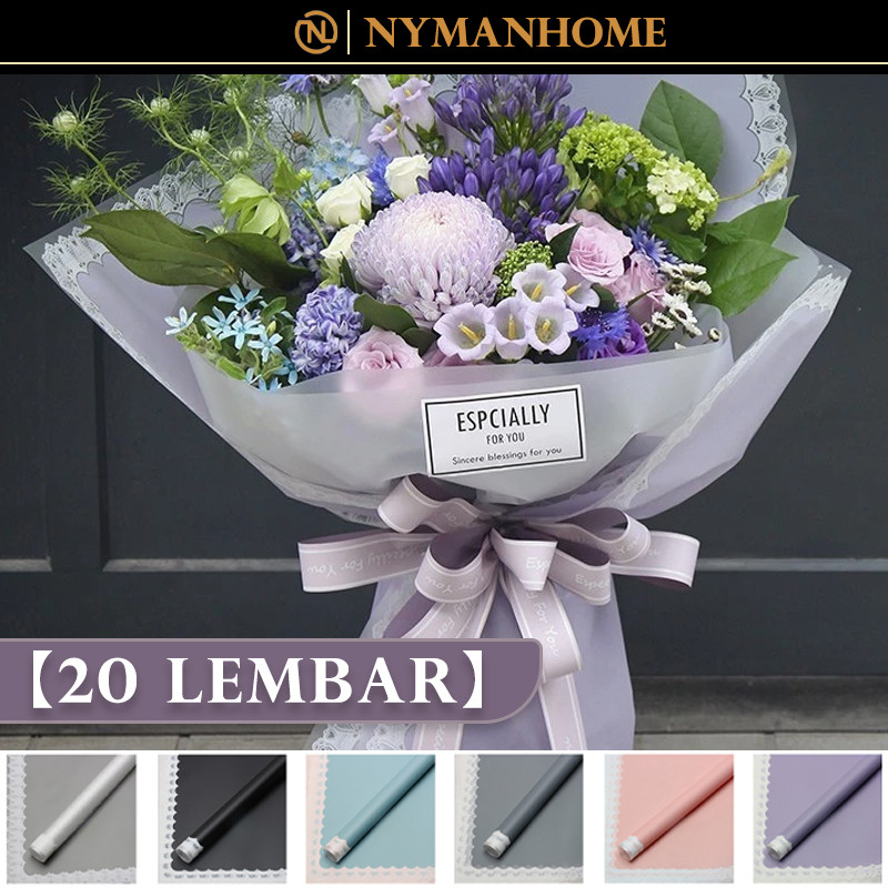 

20 LEMBAR Kertas Buket Bunga Flower Wrapping Paper Model Renda Lace /Kertas Buket Bunga Motif Renda Lace