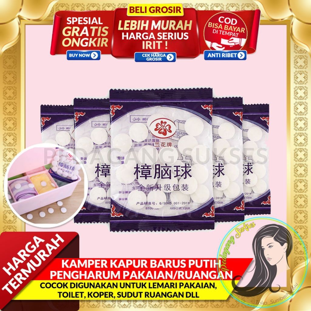 Kamper Pewangi Sudut Ruangan / Kamper Pakaian Lemari Baju / Kamper Kapur Barus Pewangi Toilet Serbag
