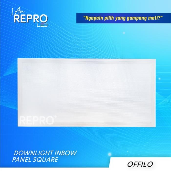 REPRO Lampu Panel Kotak - Lampu Panel LED - Lampu Downlight 30x60cm Inbow Panel Square - Lampu Plafo