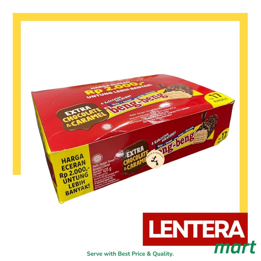 

Beng-Beng Wafer Caramel Crispy Chocolate 1 Box Isi 17 pcs @25gr LenteraMart
