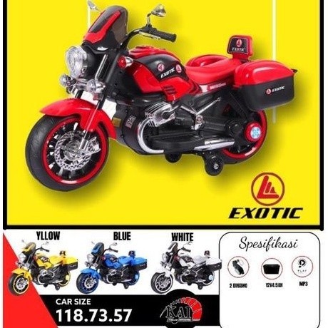 Motor aki anak  model Harley davidson Besar +Box samping kanan kiri