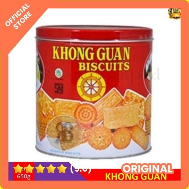 

Khong Guan Assorted Biscuit red tin 650gr - biskuit kaleng