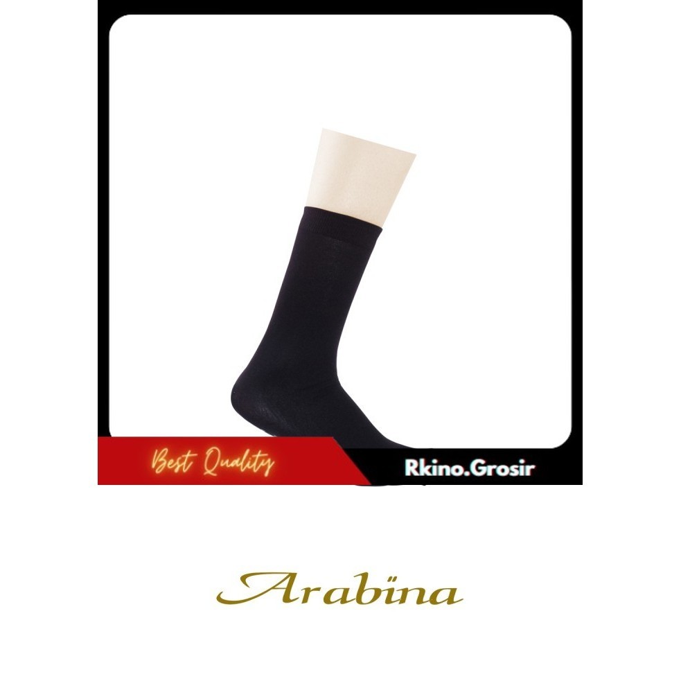 ⭐QUALITY⭐ PROMO MUNDO ARABINA kaos kaki muslim wanita jempol sebetis dengan anti slip  Hitam