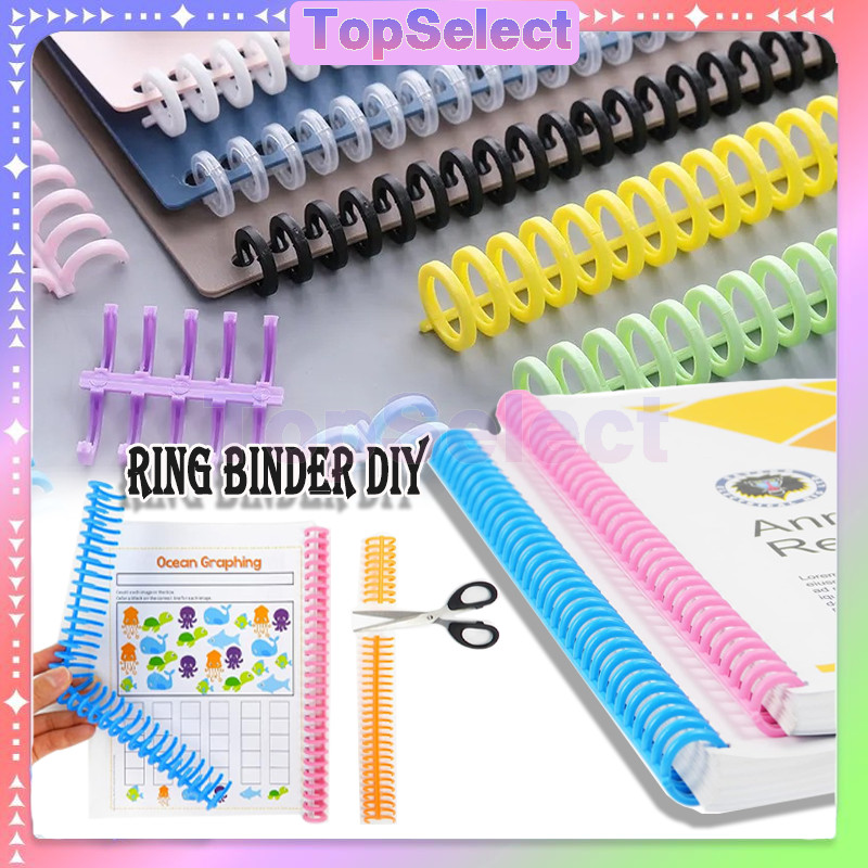 

Spiral Ring Pastel Lucu Binding Strip DIY/DIY Plastic Binder Ring Binding Strip /Plastic Binder Binding Strip /Ring Binding Binder /Ring Binder DIY/Ring Binder Plastik Spiral 30 Lubang Untuk Loose-leaf A4