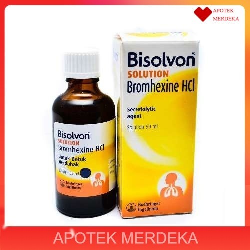 Bisolvon Solution 50 ml / Bisolvon Solution Obat Batuk Berdahak | Cairan untuk Nebulizer 50ml