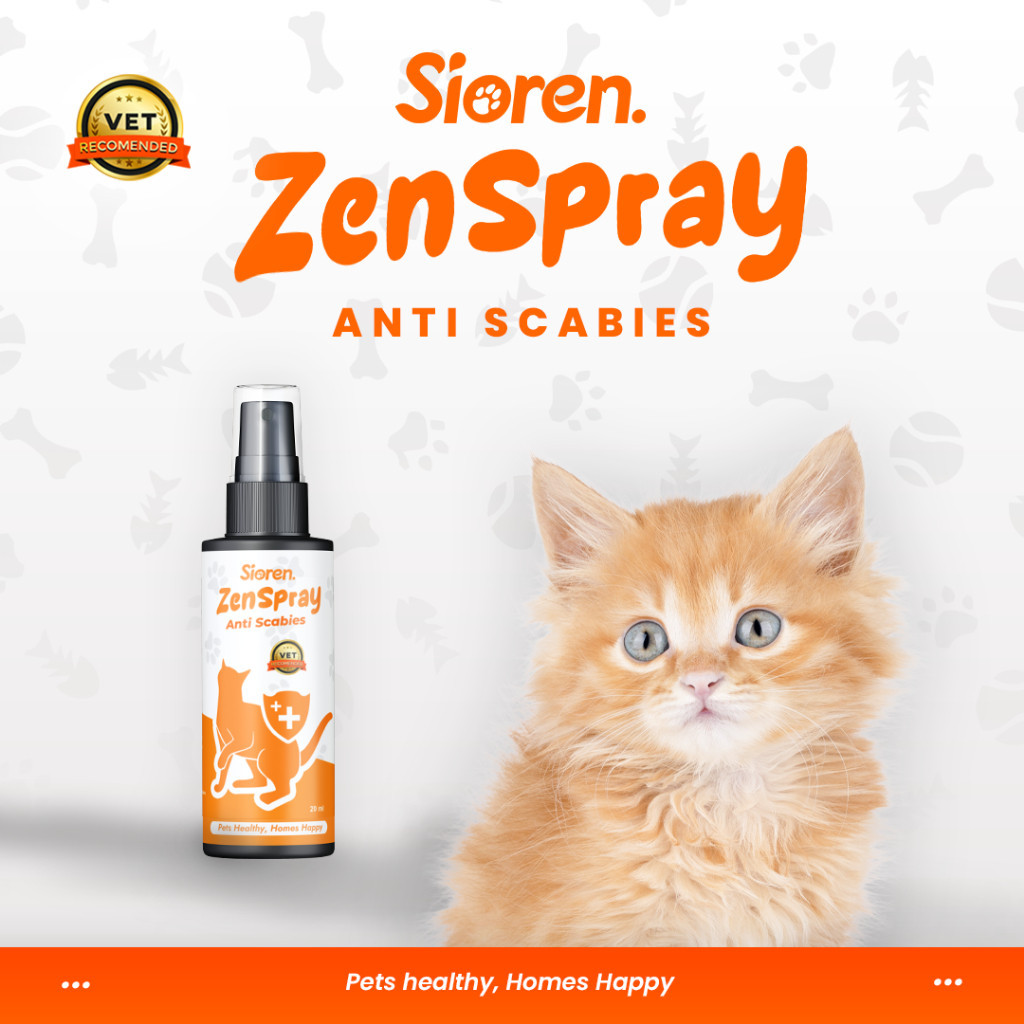 EF SHOP Sioren Zenspray Anti Scabies | semprotan anti Scabies untuk Kucing PROMOSI