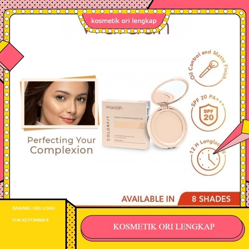 WARDAH COLORFIT VELVET POWDER FOUNDATION | powder foundation WARDAH 