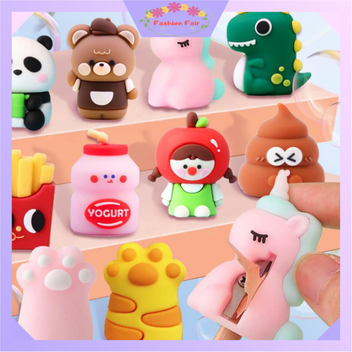 

FASHION FAIR - S6313 Mini Serutan Pensil Lucu / Peraut Pensil Motif Karakter / Mini Serutan Pensil Lucu / Mini Sharpener Karakter 3D