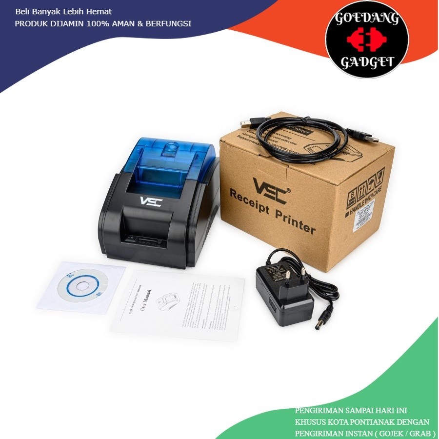 VSC 58V BLUETOOTH PRINTER THERMAL - KASIR / PPOB PRINTER NO BATTERY - 58MM TERMAL PRINTER VSC TM-58V
