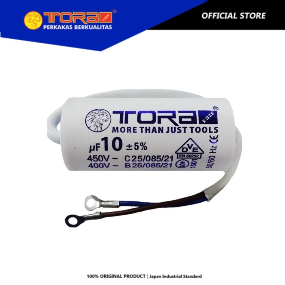 TORA Kapasitor Bulat 10 Mikro Farad - Round Capasitor Motor Run