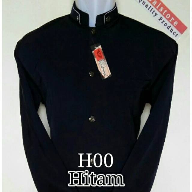 Jasko Polos Jas Koko Pakaian Muslim Pria Bahan Hightwis Tebal Halus