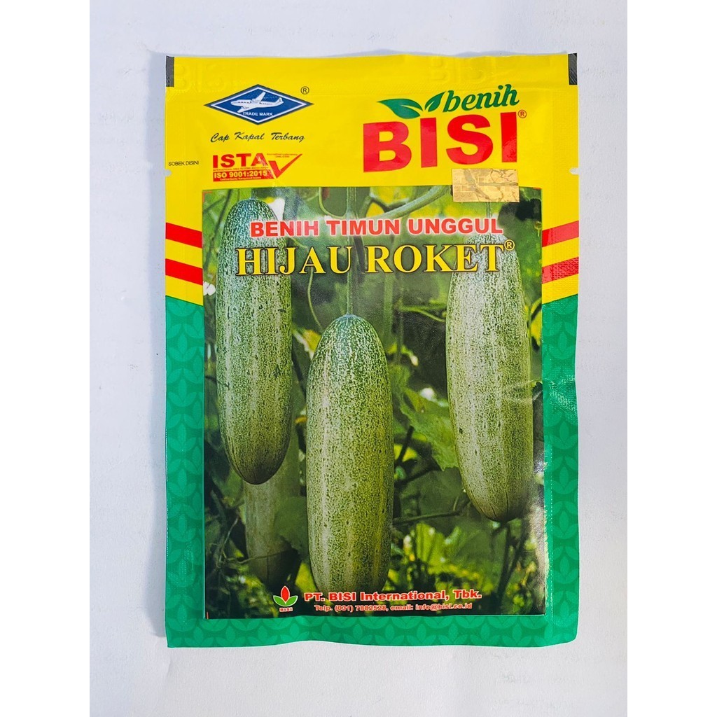 Benih timun mentimun HIJAU ROKET toleran layu isi 50gr dari BENIH BISI