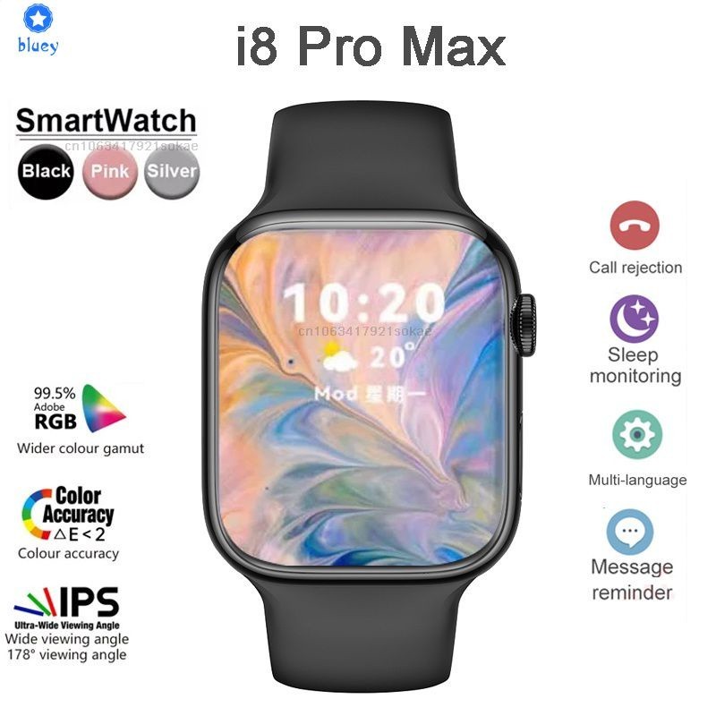 Bisa Monitor Tekanan Darah Telponan Jantung Wallpapper SmartWatch Full Series 8 Max Pro