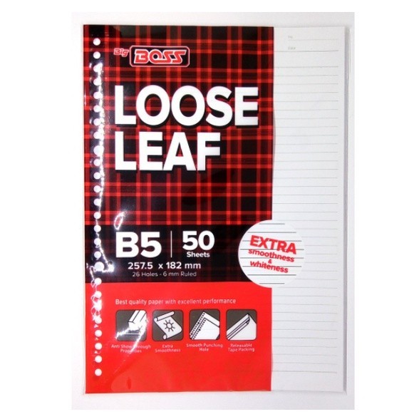 

Loose Leaf B5 isi 50 lembar GARIS BIG BOSS