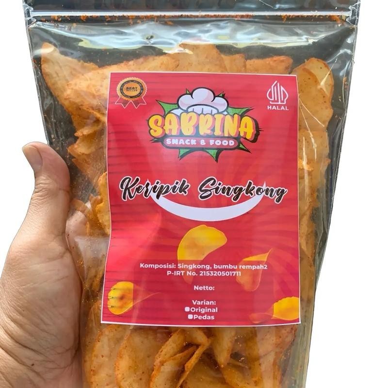 

SABRINA Keripik singkong 250 gram pedas/Ori kripset pikset cemilan pedas kriuk renyah Snack Kripik