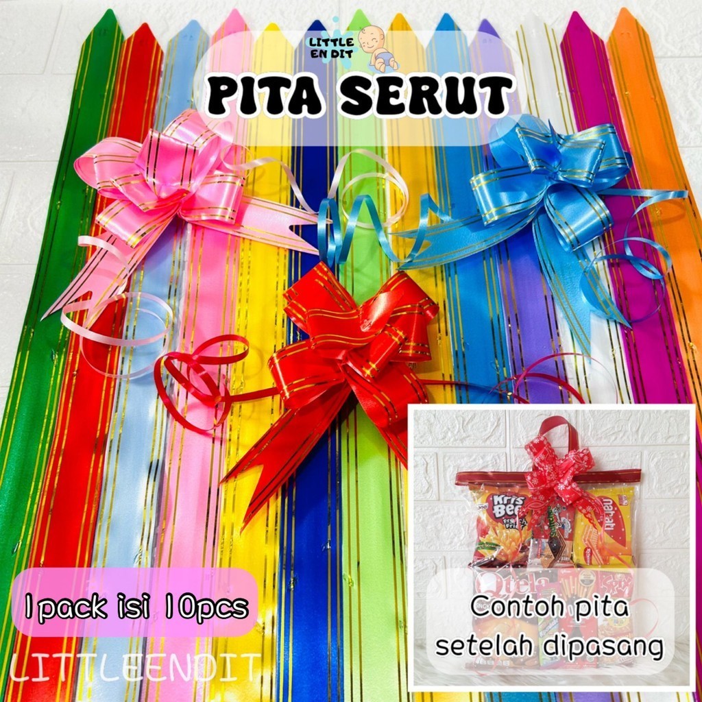 

Littleendit PB03 Pita Tarik Les Emas/ Pita Serut/ Hiasan Parcel/ Hiasan Ulangtahun/ Pita Birthday/ Ribbon Birthday