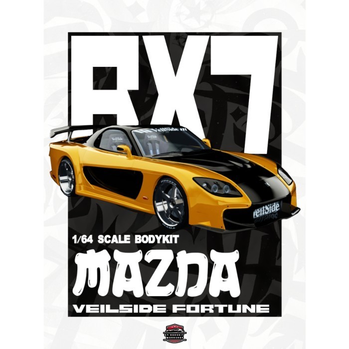 "C.Hyl S" - PROMO Wide BodyKit Instant BW1 Custom MAZDA RX7 VEILSIDE DIECAST 1/64 - BODYKIT ONLY