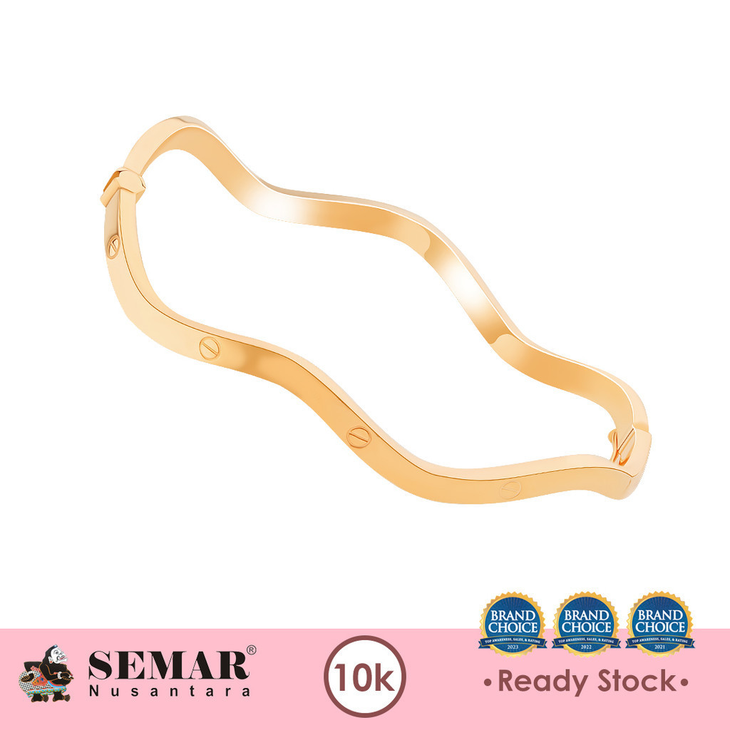 Gelang Emas Charlotte Waves Bangle Gold 10K Semar Nusantara