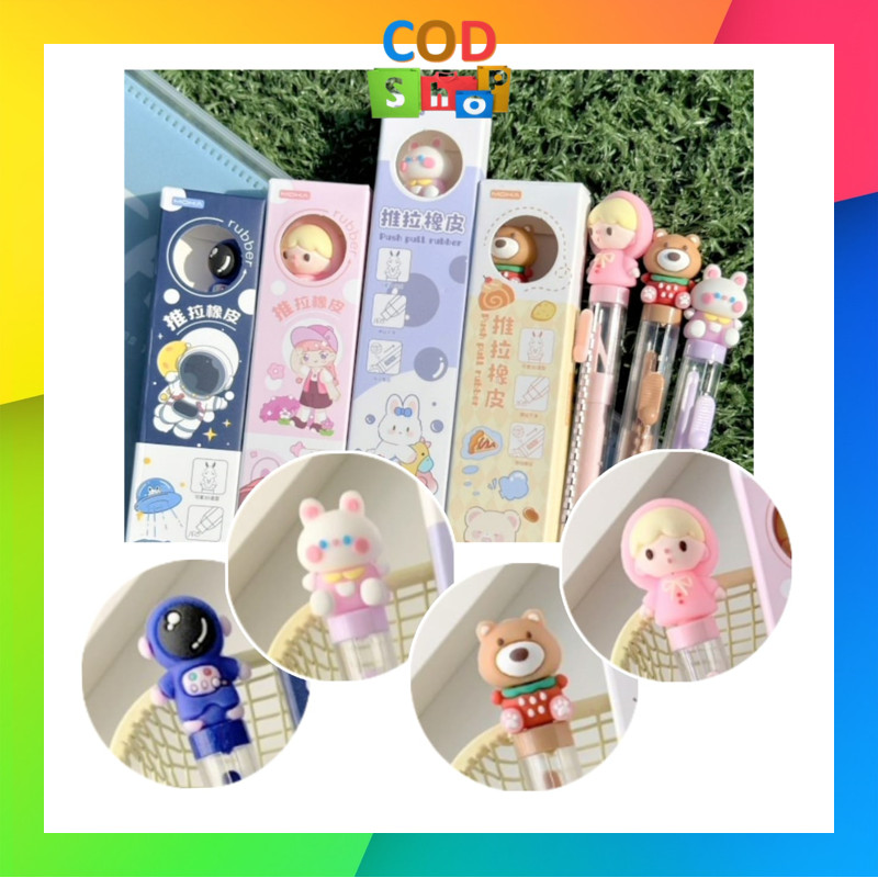 

COD - S6304 Mechanical Eraser For Pencil / Penghapus Pensil Motif Karakter Animasi Lucu