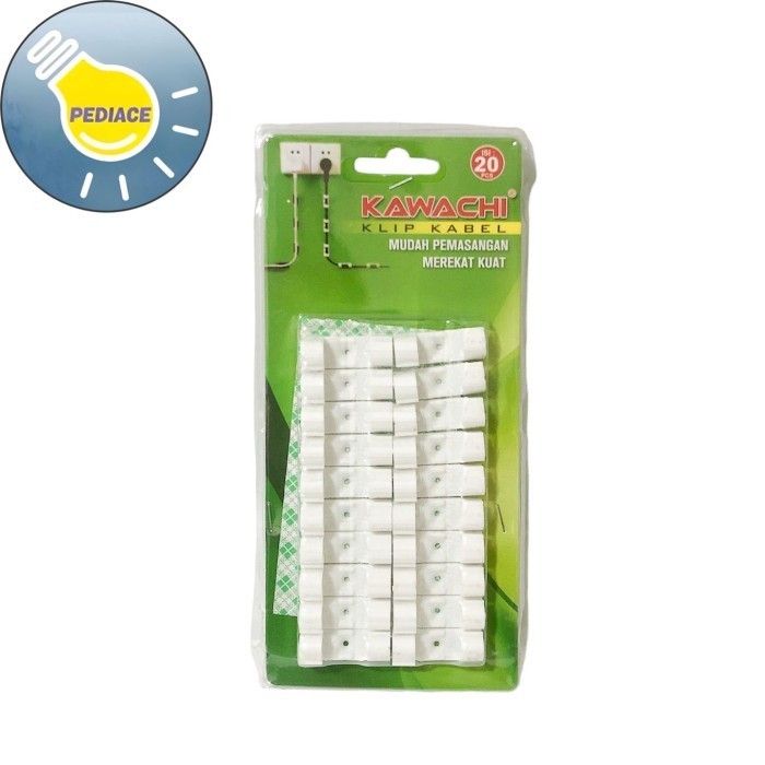 

Klip Kabel Perekat 20pcs KAWACHI Klem / Klip / Perapih Kabel